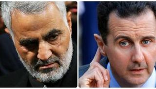 بشار الأسد وقاسم سليماني قائد فيلق القدس الإيراني