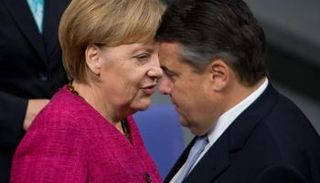 أنجيلا ميركل ووزير الاقتصاد الألماني سيجمار جابرييل