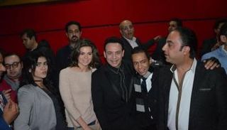 النجم مصطفى قمر خلال العرض الخاص