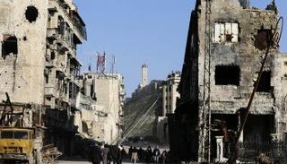 جانب من دمار حلب السورية