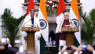 ولي عهد أبوظبي ورئيس وزراء الهند