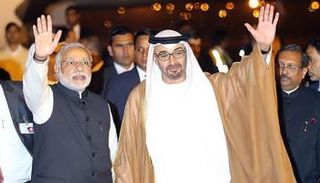 الشيخ محمد بن زايد خلال زيارته للهند في 2016