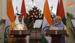 الشيخ محمد بن زايد آل نهيان ورئيس الوزراء الهندي ناريندرا مودي