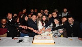 احتفال أبطال مسلسل البارون