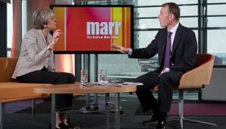 تريزا ماي في مقابلة مع "بي بي سي" قبيل افتتاح مؤتمر الحزب (رويترز)