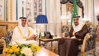 خادم الحرمين الشريفين يستقبل سيف بن زايد