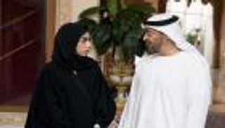 محمد بن زايد يستقبل جواهر الكميتي تكريما لموقفها البطولي