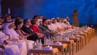 الشيخ سعيد بن طحنون خلال الحفل