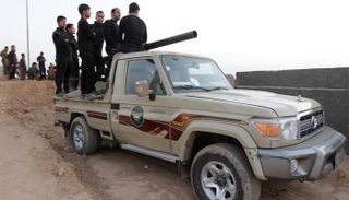 قوات من البشمركة على حدود كركوك