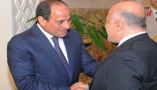 جانب من لقاء السيسي والعبادي