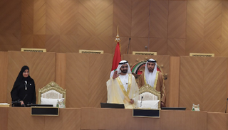 الشيخ محمد بن راشد آل مكتوم والدكتورة أمل القبيسي