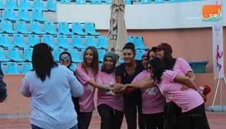 فريق الفنانات والإعلاميات في مباراة كرة القدم لمؤسسة بهية