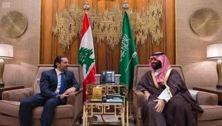 محمد بن سلمان والحريري خلال اللقاء