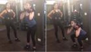 بالفيديو.. كاترينا كيف مدربة لياقة بالصالة الرياضية