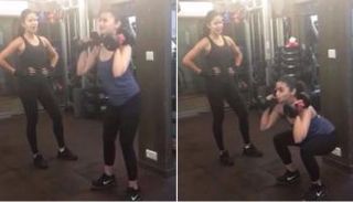 كاترينا كيف تدرب عليا بهات في الصالة الرياضية