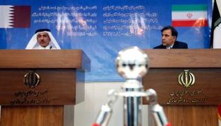 مؤتمر وزير النقل الإيراني ونظيره القطري في طهران