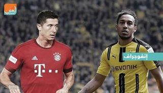 إنفوجراف.. كلاسيكو هدافا البوندسليجا.. ليفاندوفسكي وأوباميانج