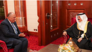 ملك البحرين ووزير الخارجية المصري