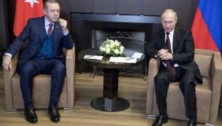 بوتين وأردوغان خلال لقائهما في سوتشي- رويترز