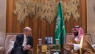 ولي العهد السعودي ووزير خارجية فرنسا