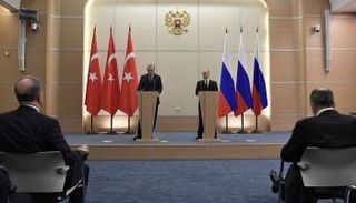 اجتماع سابق بين بوتين وأردوغان في سوتشي