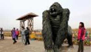 بالصور.. مجسمات فنية من الإطارات للتوعية بالبيئة