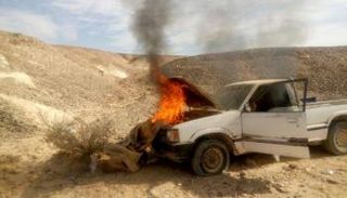 سيارة تستخدمها عناصر تكفيرية تم تدميرها