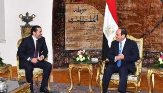 جانب من لقاء السيسي والحريري