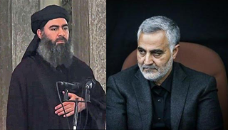 الإرهابي الإيراني قاسم سليماني وأبوبكر البغدادي هدف واحد