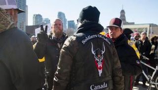 مظاهرة سابقة لجماعات يمينية في مدينة تورنتو الكندية- أرشيفية