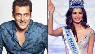 سلمان خان ومانوشي ملكة جمال العالم 2017