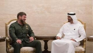 الشيخ محمد بن زايد آل نهيان والرئيس الشيشاني