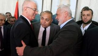 هنية والحمد الله عقب اتفاق المصالحة برعاية مصرية- أرشيفية