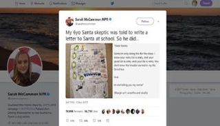 الرسالة التي نشرت على حساب والدة الطفل