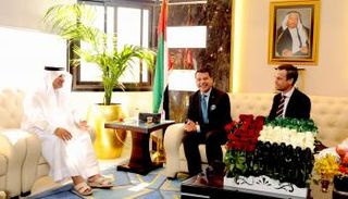 جانب من لقاء حميد القطامي والسفير السويدي