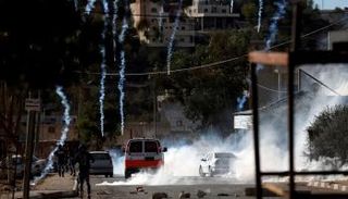 الاشتباكات في الضفة الغربية بين جنود الاحتلال والفلسطينيين - أ. ف. ب