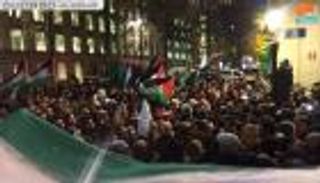 بالصور.. بروكسل.. وقفة حاشدة من أجل القدس أمام سفارة أمريكا