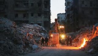 مشهد من فيلم "آخر الرجال في حلب"