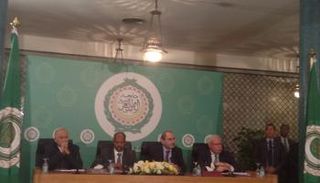 المؤتمر الصحفي المشترك لمجلس جامعة الدول العربية