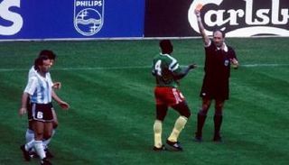 ماسينج بعد طرده في مونديال 90