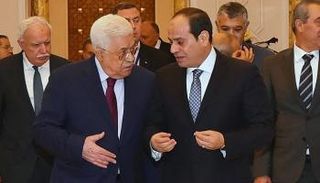 السيسي وأبومازن خلال لقائهما بالقاهرة