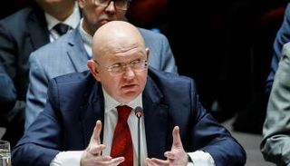 السفير الروسي في الأمم المتحدة فاسيلي نبنزايا (رويترز)