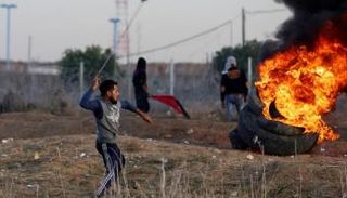 مواجهات نصرة للقدس شرق غزة
