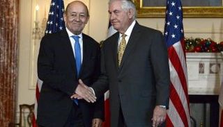 وزير الخارجية الأمريكي تيلرسون ونظيره الفرنسي لودريان - الفرنسية