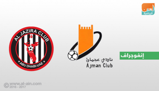 إنفوجراف .. الجزيرة يسعى لكسر تفوق عجمان في كأس الخليج العربي 