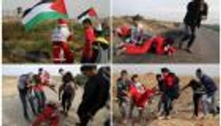 بالصور.. الرصاص هدية الاحتلال الإسرائيلي لبابا نويل غزة