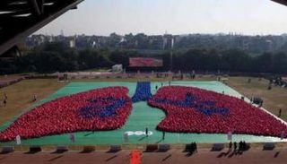 أكبر شكل للرئتين البشريتين في نيودلهي