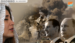 عام 2017 في سوريا.. وفي الإطار سيدة بقداس الميلاد بمدينة تحررت من داعش