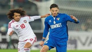 من مباراة الإمارات والكويت