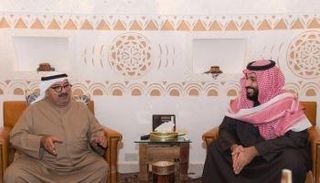 الأمير محمد بن سلمان برفقة وزير الدفاع الكويتي 